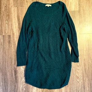 LOFT | Deep Teal Knit Women's Sweater Dress